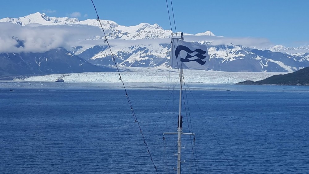 Hubbard glacier and cruise liner